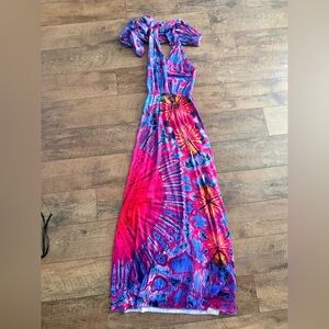 Multicolor Tie-Dye Maxi Dress
